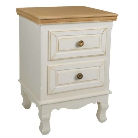 Mesa de Cabeceira Alexandra House Living Branco 33 x 68 x 41 cm | Tienda24 - Global Online Shop Tienda24.eu