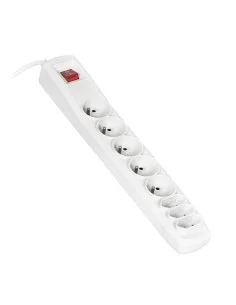 Regleta Enchufes 4 Tomas con interruptor Silver Electronics Blanco | Tienda24 Tienda24.eu