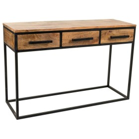 Console DKD Home Decor Naturel Noir Rotin Bois de manguier (125 x 40 x 76 cm) | Tienda24 - Global Online Shop Tienda24.eu