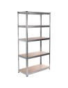 Shelves Greenblue GB378 180 x 90 x 40 cm Grey Galvanised Steel MDF Wood 75 Kg | Tienda24 Tienda24.eu