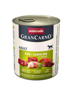 Alimentation humide Animonda GranCarno Adult Veau Lapin 800 g de Animonda, Humide - Ref: S9133150, Precio: 3,48 €, Descuento: %