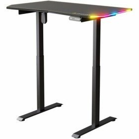 Desk with Shelf EDM 75196 Black Wood Metal 121 x 120 x 64 cm | Tienda24 - Global Online Shop Tienda24.eu