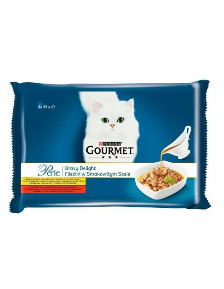 Comida para gato Purina GRMT Perle Frango Vitela 4 x 85 g | Tienda24 Tienda24.eu