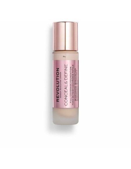 Base de Maquilhagem Fluida Revolution Make Up Conceal & Define F4 (23 ml) | Tienda24 Tienda24.eu