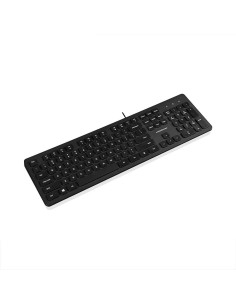 Drahtlose Tastatur Trust 24651 Qwerty US Silberfarben Schwarzweiß | Tienda24 Tienda24.eu