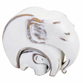 Figura Decorativa Alexandra House Living Blanco Poliresina Elefante 8 x 21 x 25 cm de Alexandra House Living, Coleccionables ...