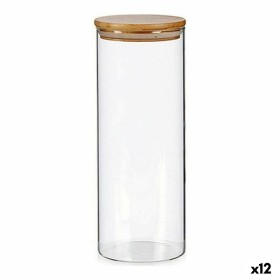 Boîte Transparent Bambou Verre Borosilicaté 1,8 L 