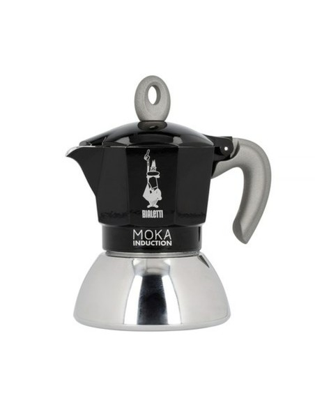 Cafettiera Italiana Bialetti Moka Induction Nero Metallo Acciaio inossidabile Alluminio 100 ml 2 Tazze da Bialetti, Moke e ca...