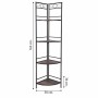 Corner Shelves Alexandra House Living Black Golden Metal MDF Wood 36 x 165 x 50 cm by Alexandra House Living, Corner Shelves ...