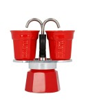 Cafetera Italiana Bialetti 2 Tazas Rojo Metal Aluminio 100 ml | Tienda24 Tienda24.eu