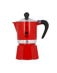 Cafettiera Italiana Bialetti Rainbow 6 Tazze Rosso Metallo Alluminio 240 ml 300 ml da Bialetti, Moke e caffettiere - Ref: S91...