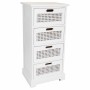 Cómoda Alexandra House Living Branco Cana Madeira de paulónia Madeira MDF 29 x 75 x 35 cm | Tienda24 - Global Online Shop Tienda24.eu