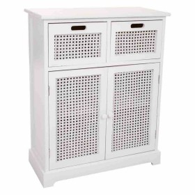 Hall Alexandra House Living White Cane Paolownia wood MDF Wood 29 x 75 x 60 cm by Alexandra House Living, Tables - Ref: D1630...