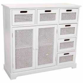 Credenza Alexandra House Living Bianco Legno di paulownia Legno MDF 33 x 78 x 86 cm di Alexandra House Living, Credenze e buf...