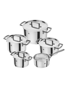 Casserole with glass lid Quttin New Neron Steel 26 x 18 x 10 cm (6 Units) | Tienda24 Tienda24.eu