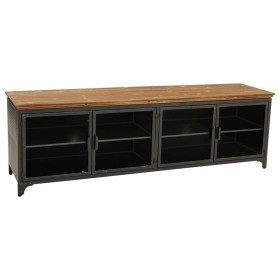 Caisson à Tiroirs Home ESPRIT Marron Noir Fer Bois de manguier Moto Loft Usé 100 x 68 x 105 cm | Tienda24 - Global Online Shop Tienda24.eu