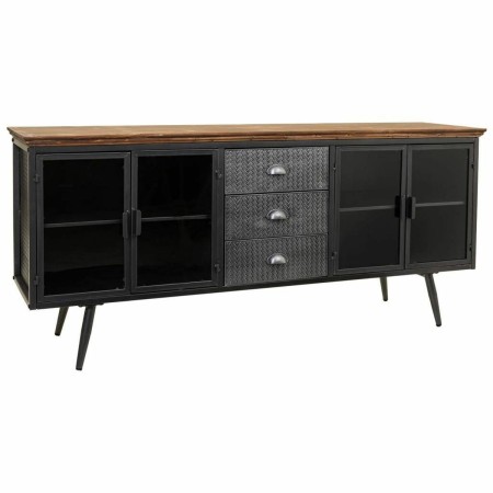 Buffet Alexandra House Living Marron Gris Bois Métal 42 x 74 x 164 cm | Tienda24 - Global Online Shop Tienda24.eu