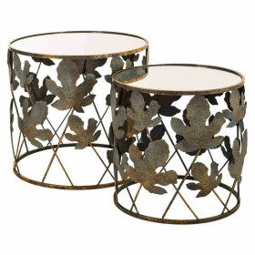 Set of 2 tables Alexandra House Living Golden Glass Iron 60 x 56 x 60 cm by Alexandra House Living, Tables - Ref: D1630353, P...