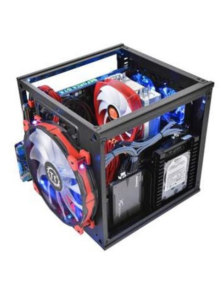 Boîtier ATX semi-tour THERMALTAKE Core V1 Noir | Tienda24 Tienda24.eu