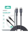 Câble USB-C vers USB-C Aukey CB-SCC101 Noir 1 m | Tienda24 Tienda24.eu