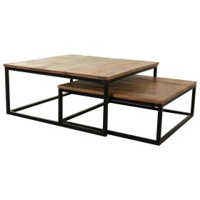 Hall Table with 2 Drawers Brown Mango wood 98 x 77 x 42 cm Curve | Tienda24 - Global Online Shop Tienda24.eu