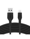 Cable USB a Lightning Belkin CAA008BT3MBK Negro 3 m | Tienda24 Tienda24.eu