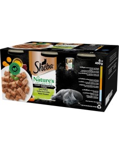 Comida para gato Sheba Nature's Collection Mix Pollo Salmón 8 x 85 g | Tienda24 Tienda24.eu