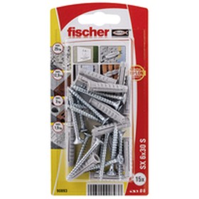 Buchas e parafusos Fischer Buchas e parafusos 15 Unidades (6 x 30 mm) de Fischer, Parafusos - Ref: S7901946, Preço: 5,53 €, D...