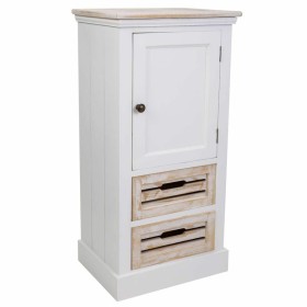 Cupboard Alexandra House Living White Coffee Paolownia wood MDF Wood 30 x 80 x 40 cm by Alexandra House Living, Bedroom Wardr...