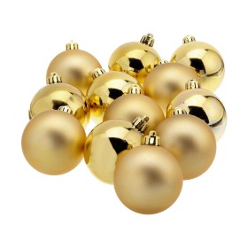 Bolas de Navidad Decoris 12 Unidades Dorado Plástico Ø 6 cm de Decoris, Navidad - Ref: S7902043, Precio: 5,93 €, Descuento: %