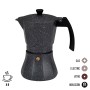 Italian Coffee Pot EDM Black Aluminium 9 Cups Induction | Tienda24 - Global Online Shop Tienda24.eu