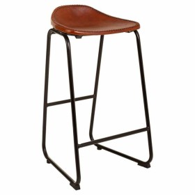 Tabouret Alexandra House Living Marron Noir Cuir Fer 46 x 80 x 46 cm de Alexandra House Living, Chaises et canapés - Réf : D1...