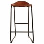 Tabouret Alexandra House Living Marron Noir Cuir Fer 46 x 80 x 46 cm de Alexandra House Living, Chaises et canapés - Réf : D1...