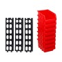 Jeu de Caisses de Rangement Empilables Kinzo Rouge 12 x 10 cm polypropylène (8 Unités) | Tienda24 - Global Online Shop Tienda24.eu