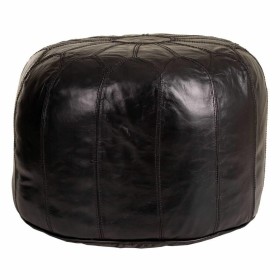 Puff Alexandra House Living Negro Cuero 48 x 35 x 48 cm de Alexandra House Living, Puffs pera - Ref: D1630466, Precio: 144,78...