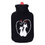 Hot Water Bottle EDM Black Black/White Wool (2 L) | Tienda24 - Global Online Shop Tienda24.eu