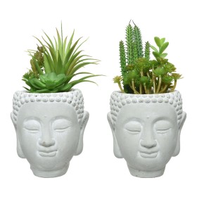 Pianta Decorativa PVC Ceramica Succulenta di BigBuy Garden, Piante artificiali - Rif: S7904406, Prezzo: 19,01 €, Sconto: %