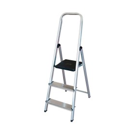 3-step folding ladder EDM Aluminium (40 x 10,5 x 126 cm) by EDM, Folding Steps - Ref: S7904809, Price: 41,43 €, Discount: %