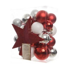 Bolas de Natal Decoris 33 Peças Rojo/Blanco de Decoris, Natal - Ref: S7905294, Preço: 18,45 €, Desconto: %