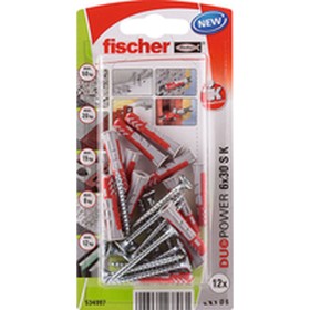 Buchas e parafusos Fischer duopower Buchas e parafusos 12 Unidades (6 x 30 mm) de Fischer, Parafusos - Ref: S7905785, Preço: ...