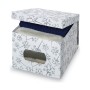 Multi-use Box Domopak Living 916050 White White/Grey Cardboard 42 x 50 x 31 cm | Tienda24 - Global Online Shop Tienda24.eu