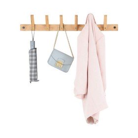 Wall mounted coat hanger Alexandra House Living Natural Fir wood 10 x 23 x 60 cm | Tienda24 - Global Online Shop Tienda24.eu