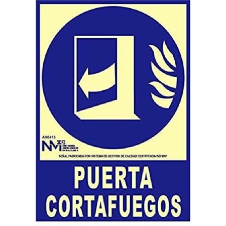 Panneau Normaluz Puerta cortafuegos cerrar después de utilizar PVC (21 x 30 cm) | Tienda24 - Global Online Shop Tienda24.eu