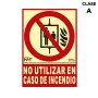 Panneau Normaluz No utilizar en caso de incendio PVC (21 x 30 cm) | Tienda24 - Global Online Shop Tienda24.eu