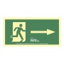 Schild Normaluz Evacuación flecha derecha PVC (32 x 16 cm) | Tienda24 - Global Online Shop Tienda24.eu