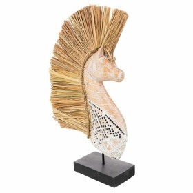 Decorative Figure Alexandra House Living Black Natural Wood Glass Marine algae Horse 52 x 10 x 30 cm by Alexandra House Livin...