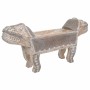 Centre de Table Alexandra House Living Blanc Marron Bois 40 x 17 x 80 cm Lion de Alexandra House Living, Bols - Réf : D163054...