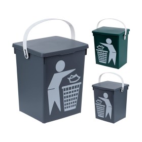 Pedal bin Silver Plastic 6 L (6 Units) | Tienda24 - Global Online Shop Tienda24.eu