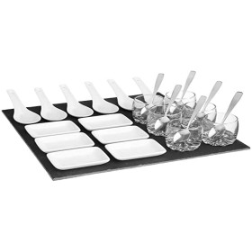 Snack tray Quid Mineral Gres Black Ceramic 35 x 23 cm (6 Units) | Tienda24 - Global Online Shop Tienda24.eu