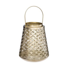 LED Lantern Metal Golden Transparent Glass (10,7 x 18 x 10,7 cm) | Tienda24 - Global Online Shop Tienda24.eu